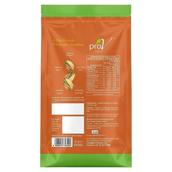 ProV Select California Roasted & Salted Pistachios: 400 g - 400g
