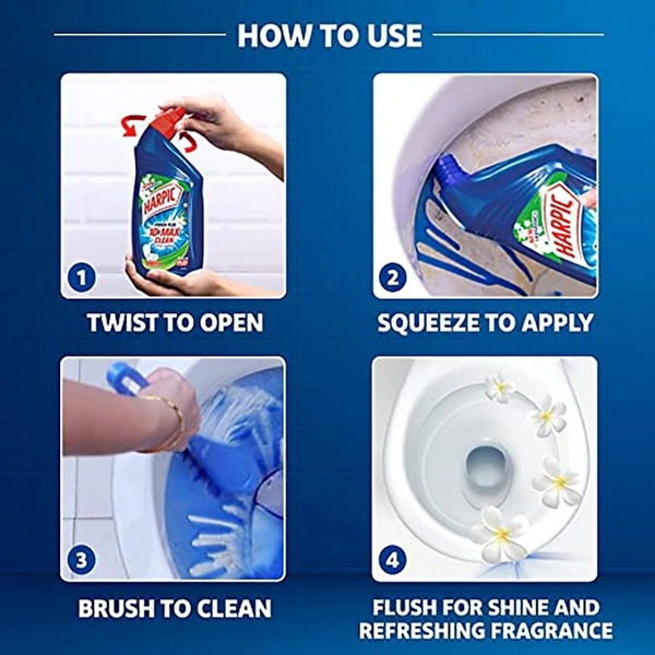 Harpic Disinfectant Toilet Cleaner - Sparkling Lemon: 1 L - 1l