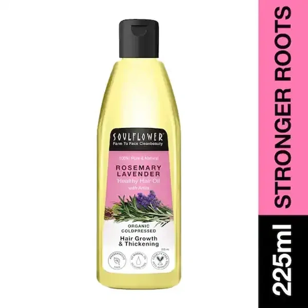 Soulflower Rosemary Lavender Hair Oil: 225 ml - 225ml