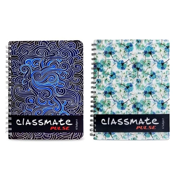  Classmate Pulse (6 Subject) Single Line Assorted Notebook - 24 x 18 cm: 302 Pages - 24 X18CM