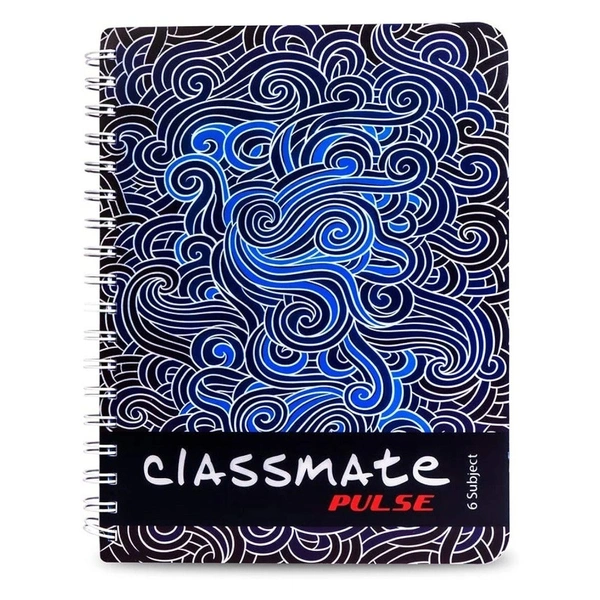 Classmate Pulse (6 Subject) Single Line Assorted Notebook - 267 X 203: 302 Pages - 267X203