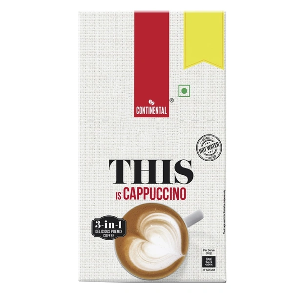 Continental This Is Cappuccino 3 In 1 Premix Coffee: 132 g - 132G