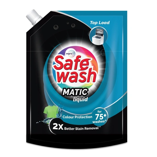 Wipro Safewash Top Load Liquid Detergent Pouch: 2 L - 2L