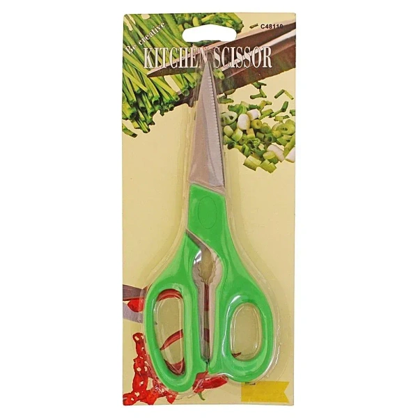 Aroohi Mart Steel Kitchen Scissor - Green: 1 Unit - Green: 1 Unit