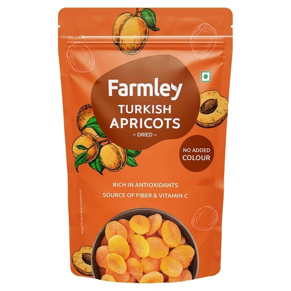 Farmley Turkish Apricots Dried Pouch: 200 g - 200g
