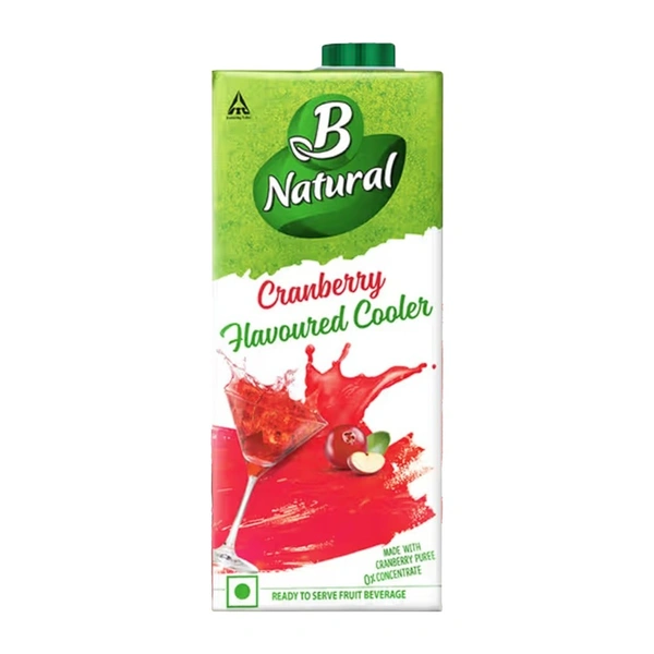 B Natural Cranberry Flavoured Cooler Beverage: 1 L - 1l