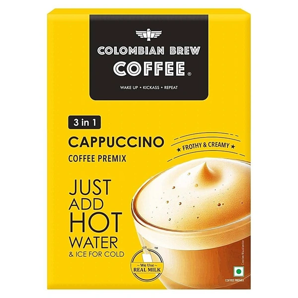Colombian Brew Cappuccino Coffee Premix: 8 Sachets