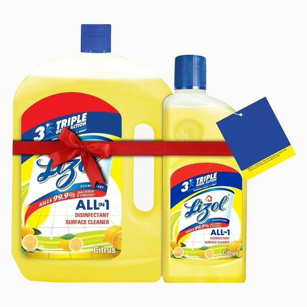 Lizol Disinfectant Surface Cleaner - Citrus: 2 L - 2L