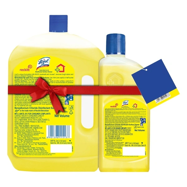 Lizol Disinfectant Surface Cleaner - Citrus: 2 L - 2L