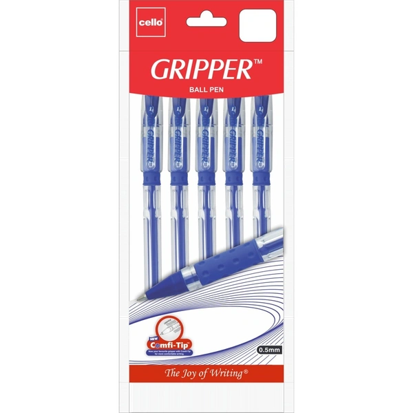 Cello Gripper Blue Ballpoint Pen: 5 Pieces - 5 Unit