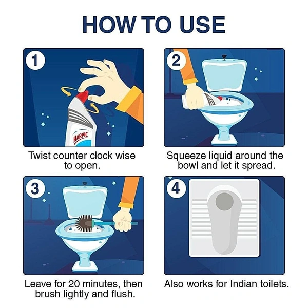 Harpic White & Shine Bleach: 500 ml - 500ml