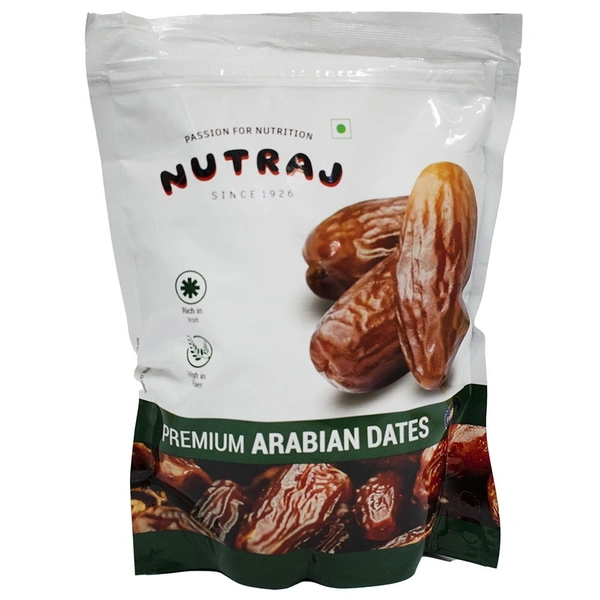 Nutraj Arabian Premium Seeded Dates: 500 g - 500g