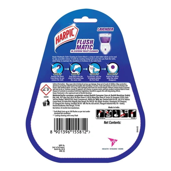 Harpic Flushmatic In-Cistern Toilet Cleaner Lavender: 150 g - 150g