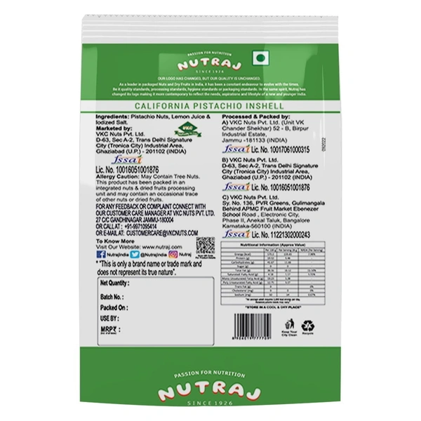 Nutraj Pista: 400 g  - 400g