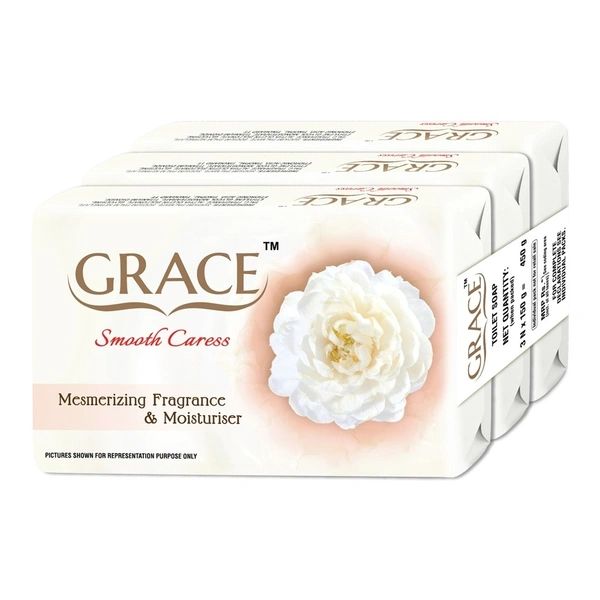 Grace Beauty Soap With Jasmine Oil & Moisturiser: 3x150 g - 3x150 g