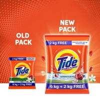 Tide Plus Detergent Powder - Jasmine & Rose: 8 kgs - 8KG