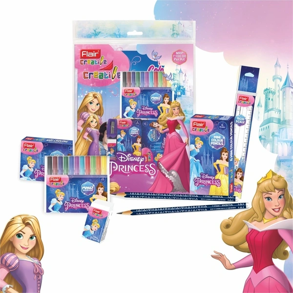 Flair Disney Princess Stationery Kit - 9 Pieces: 1 Unit - 1 Unit