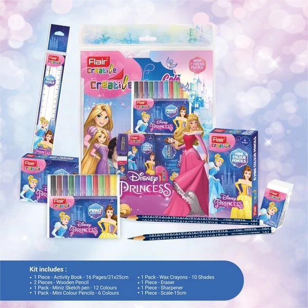 Flair Disney Princess Stationery Kit - 9 Pieces: 1 Unit - 1 Unit