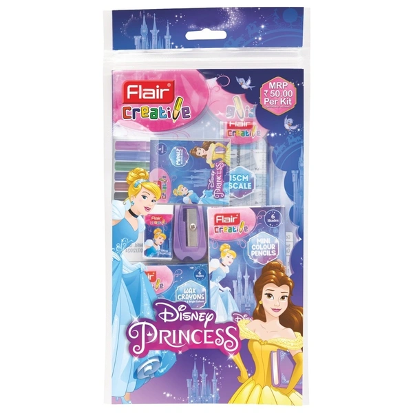 Flair Disney Princess Stationery Kit - 7 Pieces: 1 Unit - 1 Unit