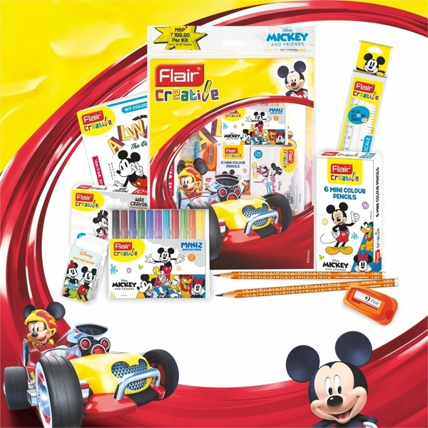 Flair Disney Mickey Stationery Kit - 9 Pieces: 1 Unit - 1 Unit