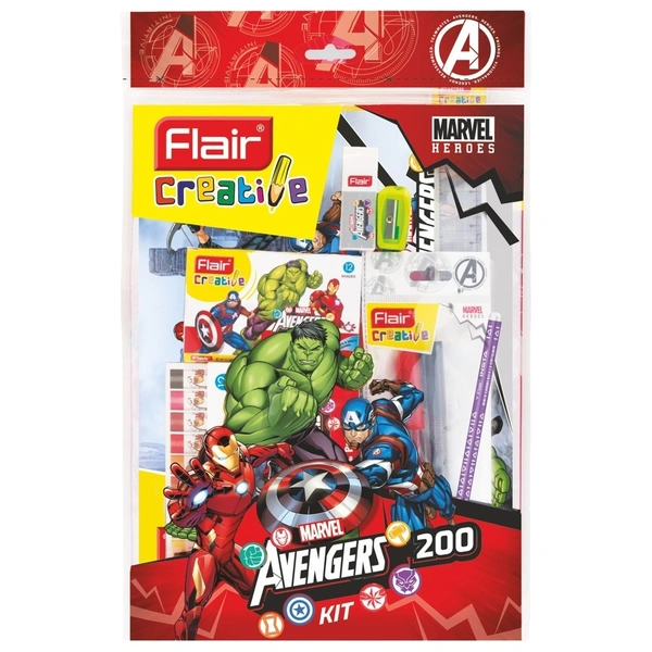 Flair Marvel Avengers Stationery Kit- 14 Pieces: 1 Unit - 1 Unit