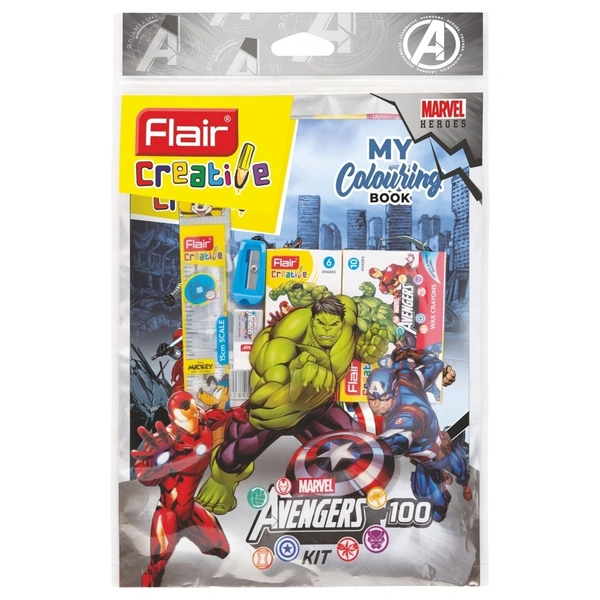 Flair Marvel Avengers Stationery Kit - 9 Pieces: 1 Unit - 1 Unit