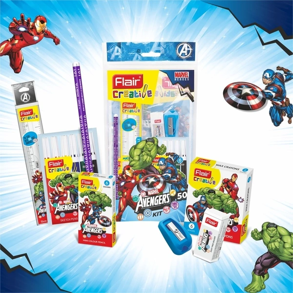 Flair Marvel Avengers Stationery Kit - 7 Pieces: 1 Unit - 1 Unit