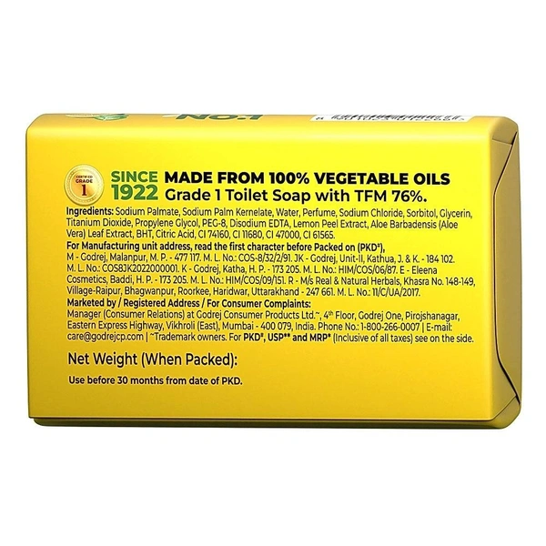 Godrej No. 1 Lime & Aloe Vera Soap: 3x150 g - 3x150 g