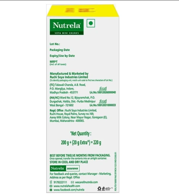 Nutrela Mini Soya Wadi / Chunks - 200grams