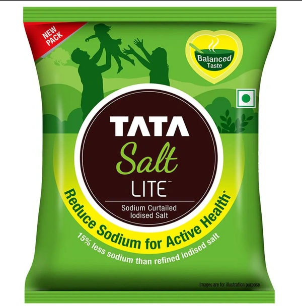 Tata Lite Sodium Curtailed Iodised Salt - 1kg
