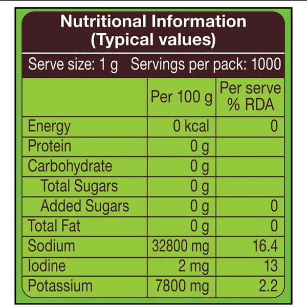Tata Lite Sodium Curtailed Iodised Salt - 1kg