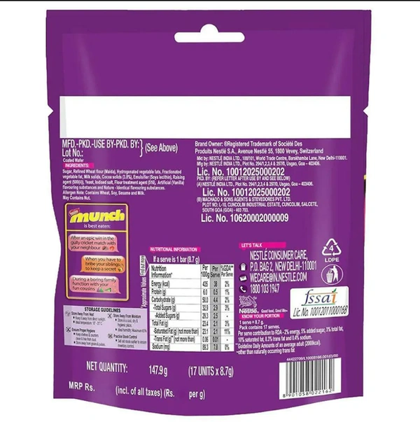 Nestle Munch Bites 17 Crunchy Treats  - 147grams