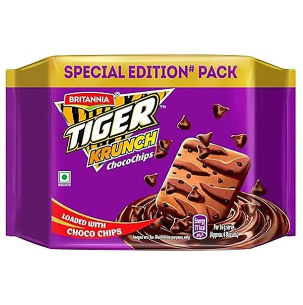 Britannia Tiger Krunch Choco Chip Cookies - 400grams