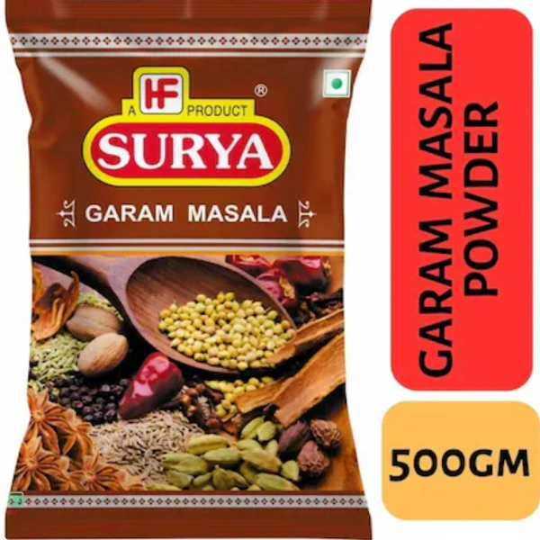 Surya 500g Garam Masala Powder | Homemade Taste| Blend of Rich Spices - 500grams