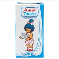 Amul Taaza Homogenised Toned Milk (Tetra Pak) - 1L