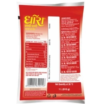 Dhara Kachi Ghani Mustard Oil 1 L (Pouch) - 1L