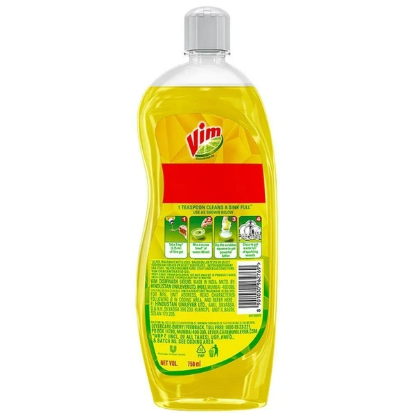 Vim Lemon Dishwash Liquid Gel - 750ml
