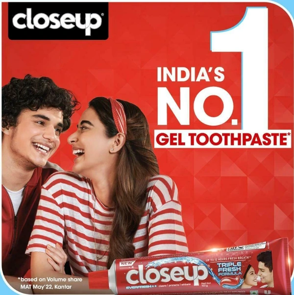 Closeup Everfresh+ Red Hot Gel Toothpaste 150 g (Pack of 2) - 300grams