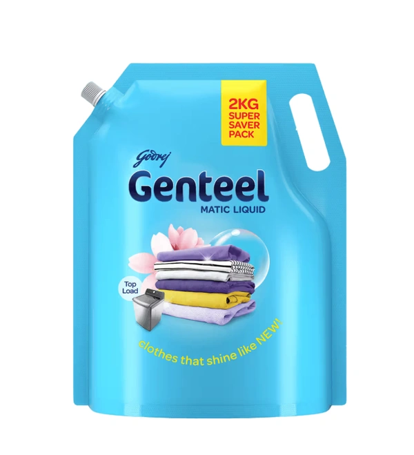 Genteel Godrej Genteel Matic Liquid Detergent Top Load Pouch: - 2kg