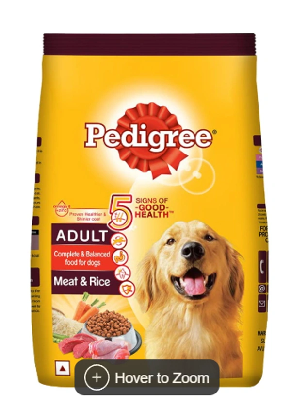 Pedigree Adult Dog Food - Meat & Rice: - 2.8kg