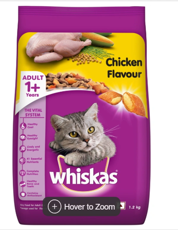 Whiskas Adult Chicken Flavour (1+ Years) - 1.2kg