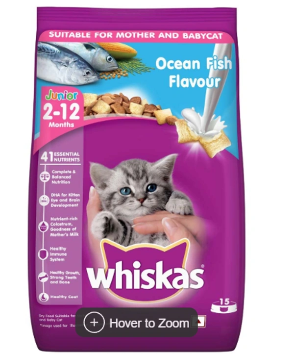  Whiskas Junior Ocean Fish With Milk (2-12 Months) - 11.1kg