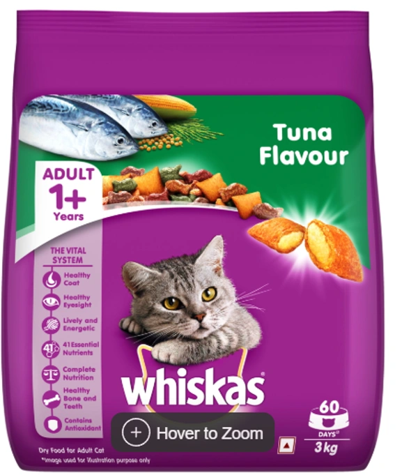 Whiskas Whiskas Adult Tuna Flavour (1+ Years) - 3kg