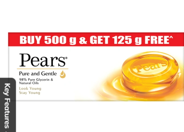 Pears Pure & Gentle Bathing Bar: 4x125 g - 4x125g