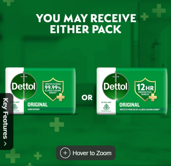 Dettol Original Soap: - 5x150g