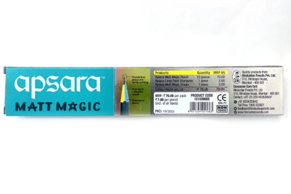 Apsara Matt Magic 2.0 Extra Dark Pencil: - 10 Pieces