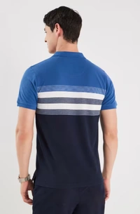 FRATINI Stripes Blended Fabric Polo Men's T-Shirt - S
