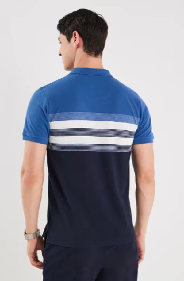 FRATINI Stripes Blended Fabric Polo Men's T-Shirt - S