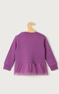 Karrot Solid Cotton Regular Fit Infant Girls Sweatshirt - 3-6 month