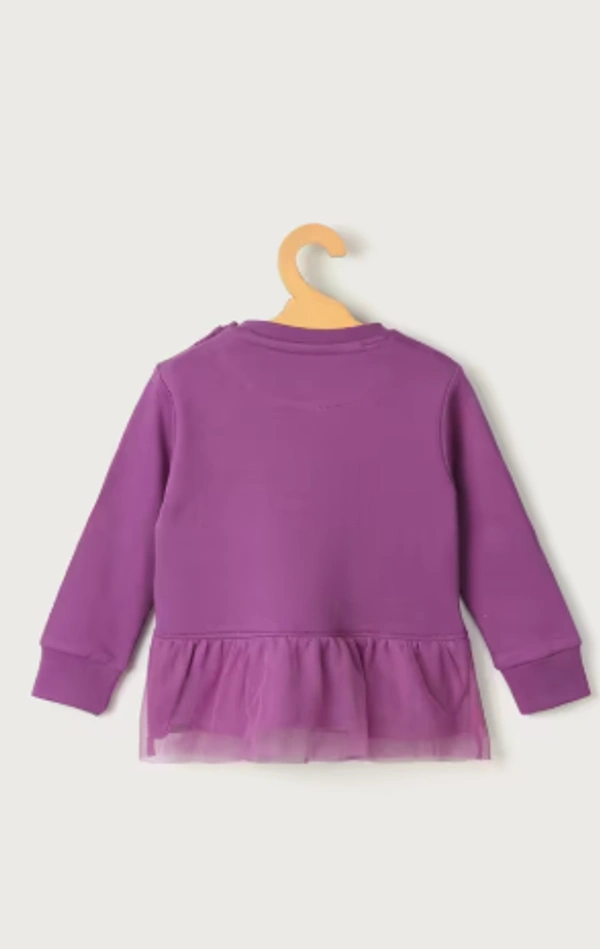 Karrot Solid Cotton Regular Fit Infant Girls Sweatshirt - 3-6 month